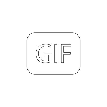 recommend clip art: Colored gif button icon. Element of web for mobile concept and web apps icon. Outline, thin line icon for website design and development, app development