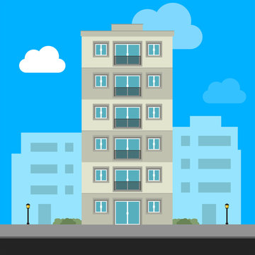 Buildings icon and office icon - Illustration stock illustration