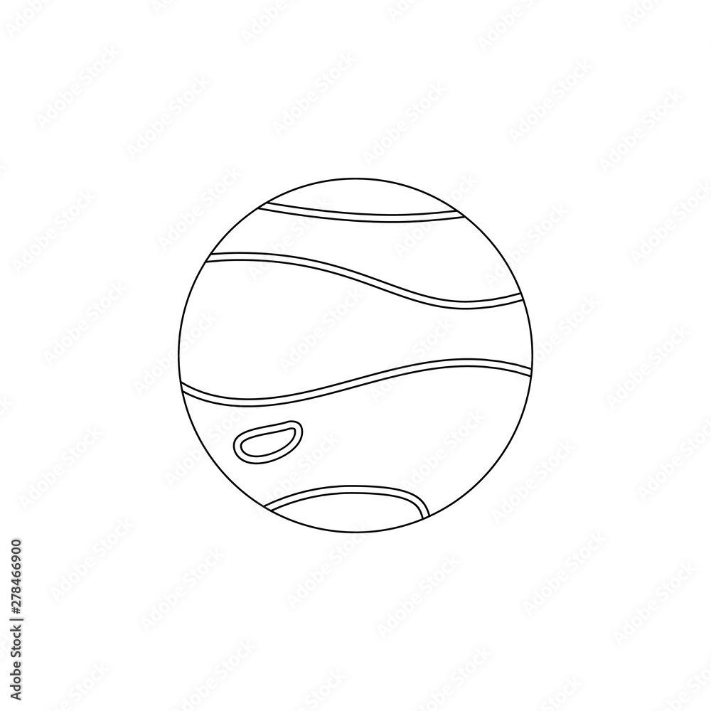Poster purple planet icon. element of space for mobile concept and web apps icon. outline, thin line icon f