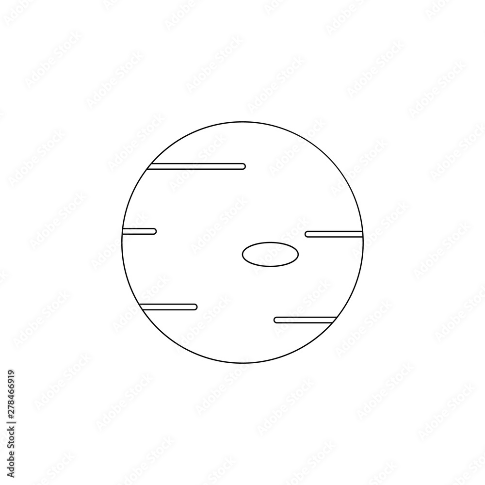 Poster green planet icon. element of space for mobile concept and web apps icon. outline, thin line icon fo