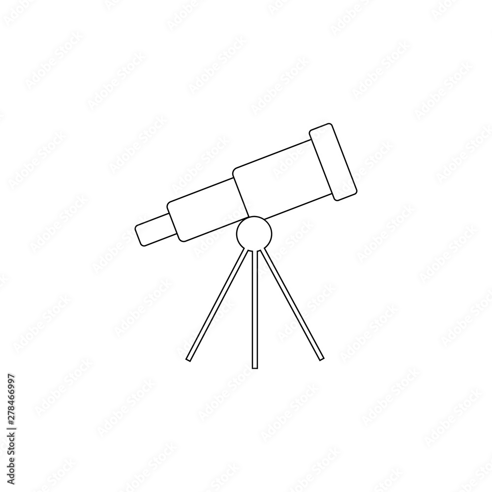 Poster telescope icon. element of space for mobile concept and web apps icon. outline, thin line icon for w