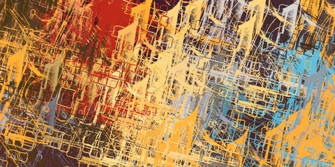 Crazy sketch random pattern. Chaos and variety. Modern art drawing painting. 2d illustration. Digital texture wallpaper. Artistic sketch draw backdrop material. 