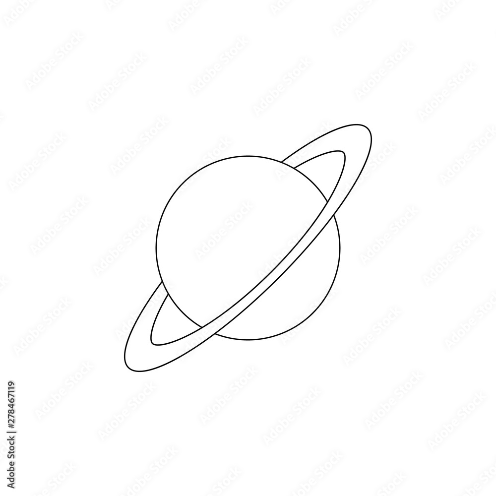 Aufkleber saturn icon. element of space for mobile concept and web apps icon. outline, thin line icon for webs
