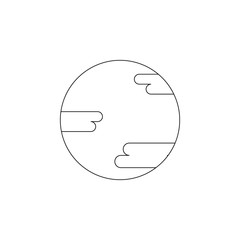 planet icon. Element of space for mobile concept and web apps icon. Outline, thin line icon for website design and development, app development