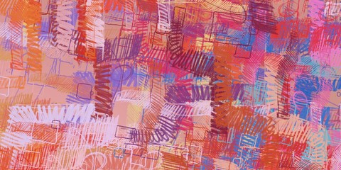 Crazy sketch random pattern. Chaos and variety. Modern art drawing painting. 2d illustration. Digital texture wallpaper. Artistic sketch draw backdrop material. 