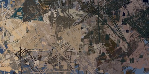 Crazy sketch random pattern. Chaos and variety. Modern art drawing painting. 2d illustration. Digital texture wallpaper. Artistic sketch draw backdrop material.