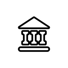 flat line bank icon symbol sign, logo template, vector, eps 10