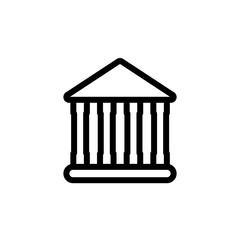 flat line bank icon symbol sign, logo template, vector, eps 10