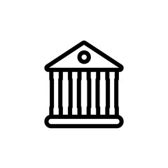 flat line bank icon symbol sign, logo template, vector, eps 10