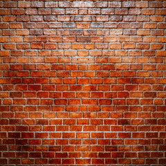 Fototapeta na wymiar Old red bricks wall for texture background.