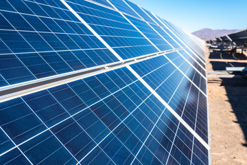 Solar Energy solar cell connections, silicon and encapsulant a nice technology blue pattern....