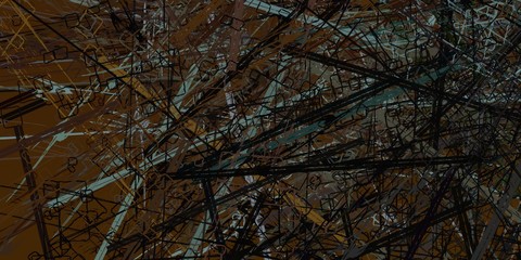 Crazy sketch random pattern. Chaos and variety. Modern art drawing painting. 2d illustration. Digital texture wallpaper. Artistic sketch draw backdrop material. 