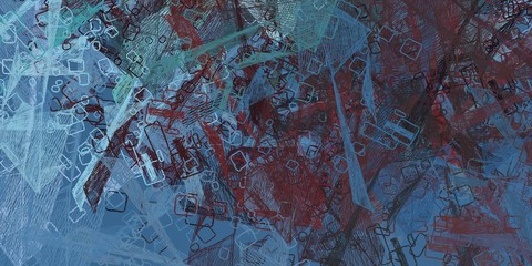 Crazy sketch random pattern. Chaos and variety. Modern art drawing painting. 2d illustration. Digital texture wallpaper. Artistic sketch draw backdrop material. 