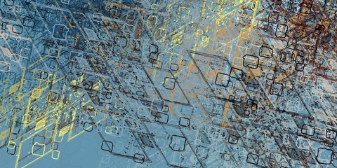 Crazy sketch random pattern. Chaos and variety. Modern art drawing painting. 2d illustration. Digital texture wallpaper. Artistic sketch draw backdrop material. 