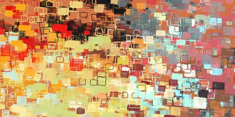 Fototapeta premium Crazy sketch random pattern. Chaos and variety. Modern art drawing painting. 2d illustration. Digital texture wallpaper. Artistic sketch draw backdrop material. 