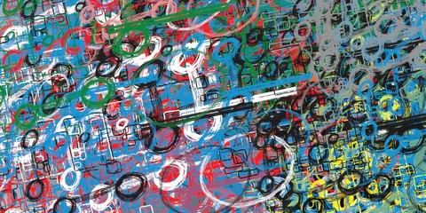 Crazy sketch random pattern. Chaos and variety. Modern art drawing painting. 2d illustration. Digital texture wallpaper. Artistic sketch draw backdrop material. 