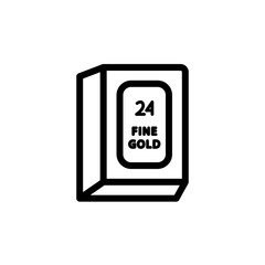 flat line gold icon symbol sign, logo template, vector, eps 10