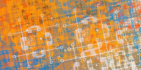 Crazy sketch random pattern. Chaos and variety. Modern art drawing painting. 2d illustration. Digital texture wallpaper. Artistic sketch draw backdrop material. 