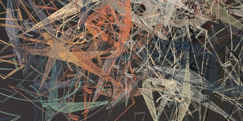 Crazy sketch random pattern. Chaos and variety. Modern art drawing painting. 2d illustration. Digital texture wallpaper. Artistic sketch draw backdrop material. 