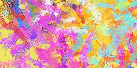 Fototapeta premium Crazy sketch random pattern. Chaos and variety. Modern art drawing painting. 2d illustration. Digital texture wallpaper. Artistic sketch draw backdrop material. 