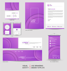 Modern stationery mock up and visual brand identity set