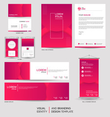 Modern stationery mock up and visual brand identity set
