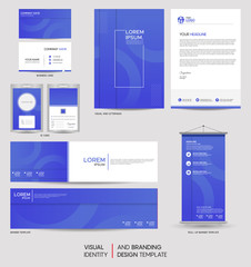 Modern stationery mock up and visual brand identity set
