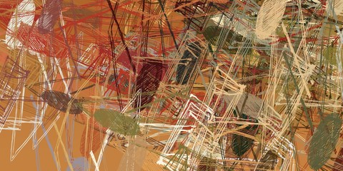 Abstract sketch random pattern. Chaos and variety. Modern art drawing painting. 2d illustration. Digital texture wallpaper. Artistic sketch draw backdrop material. 
