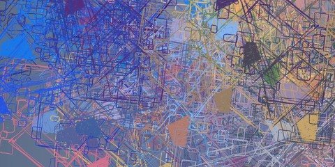 Abstract sketch random pattern. Chaos and variety. Modern art drawing painting. 2d illustration. Digital texture wallpaper. Artistic sketch draw backdrop material. 