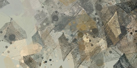 Abstract sketch random pattern. Chaos and variety. Modern art drawing painting. 2d illustration. Digital texture wallpaper. Artistic sketch draw backdrop material. 