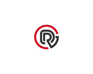 abstract letter logo initial RG design template vector illustration - obrazy, fototapety, plakaty
