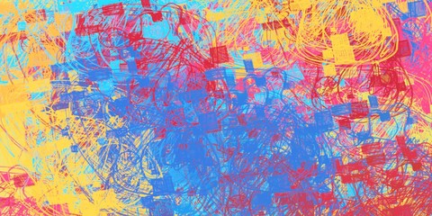 Abstract sketch random pattern. Chaos and variety. Modern art drawing painting. 2d illustration. Digital texture wallpaper. Artistic sketch draw backdrop material. 