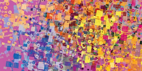 Fototapeta premium Abstract sketch random pattern. Chaos and variety. Modern art drawing painting. 2d illustration. Digital texture wallpaper. Artistic sketch draw backdrop material. 