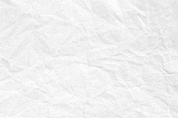 Old crumpled white paper background texture