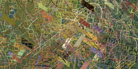 Abstract sketch random pattern. Chaos and variety. Modern art drawing painting. 2d illustration. Digital texture wallpaper. Artistic sketch draw backdrop material. 