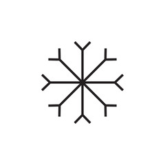 Snowflake icon graphic design template illustration