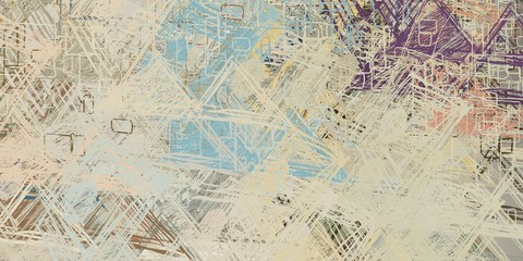 Abstract sketch random pattern. Chaos and variety. Modern art drawing painting. 2d illustration. Digital texture wallpaper. Artistic sketch draw backdrop material. 