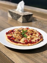 Strawberry pizza from strawberry hills Bali