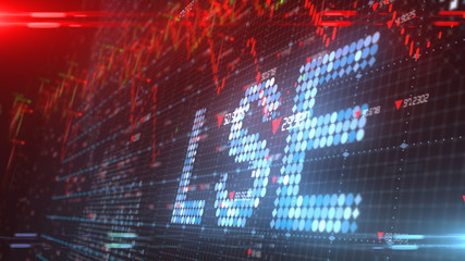 LSE London Stock Exchange Group is a British stock exchange - stock market index chart conceptual graphic 3D illustration rendering