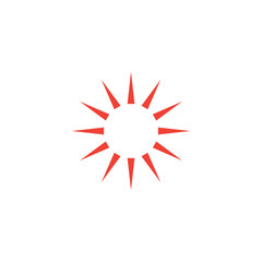 Sun hot icon graphic design template illustration