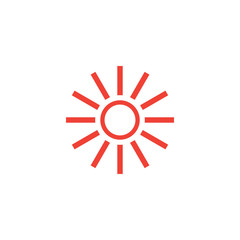 Sun hot icon graphic design template illustration