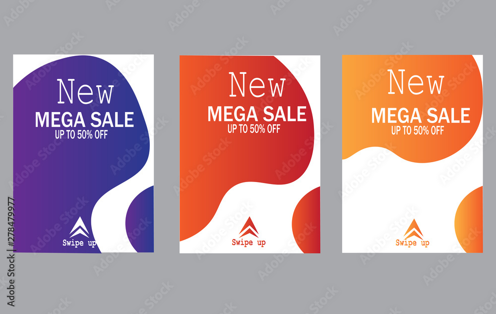 Canvas Prints modern sale banner with dynamic modern fluid style vector