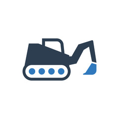 Excavator vehicle icon
