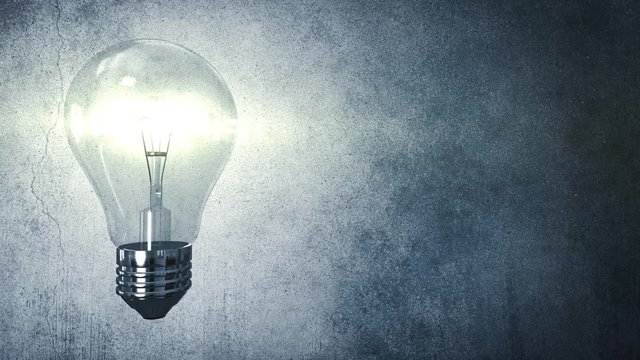 4K Creative innovation Light bulb and solution concept Idea on background