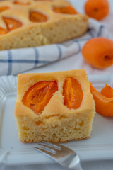 delicious home made vanilla apricot summer cake