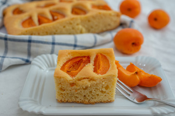 delicious home made vanilla apricot summer cake