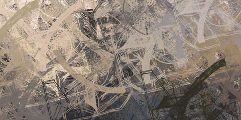 Abstract sketch random pattern. Chaos and variety. Modern art drawing painting. 2d illustration. Digital texture wallpaper. Artistic sketch draw backdrop material. 