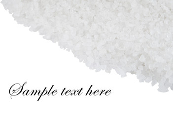 Sea salt isolated on white background