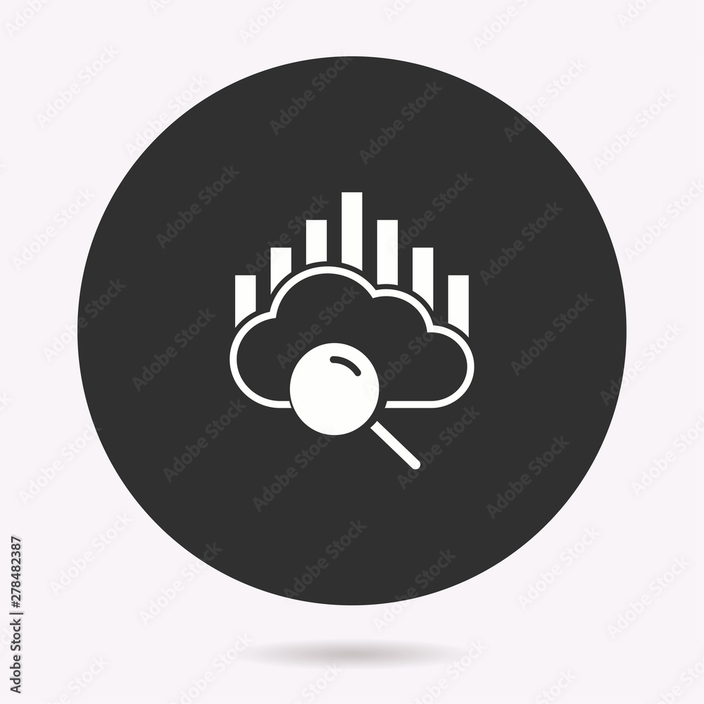 Wall mural data analysis - vector icon. illustration isolated. simple pictogram.