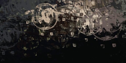 Abstract sketch random pattern. Chaos and variety. Modern art drawing painting. 2d illustration. Digital texture wallpaper. Artistic sketch draw backdrop material. 